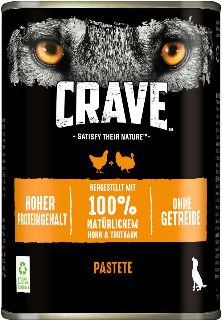 CRAVE Hunde-Nassfutter mit Huhn und Truthahn